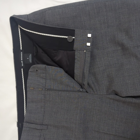 Club Monaco Wool Stretch Dress Pant, Color Gray Size 2 - Picture 7 of 14